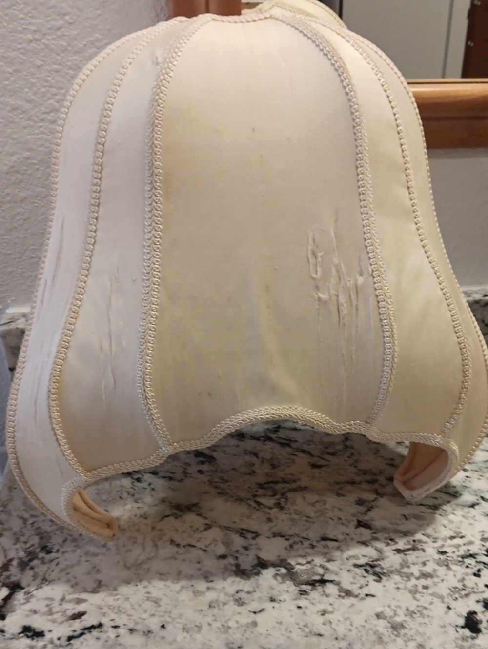 Vintage Neutral Cream Fabric Lamp Shade